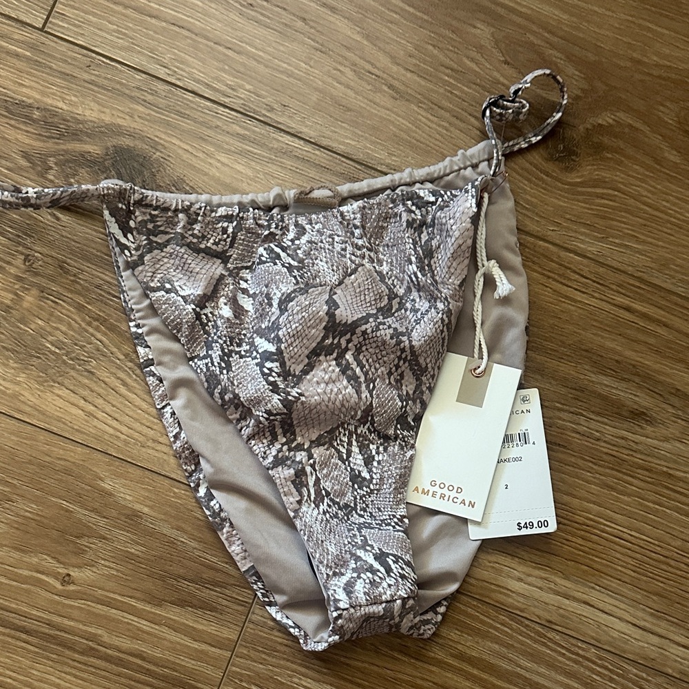 Good American Snake Print Bikini Bottom